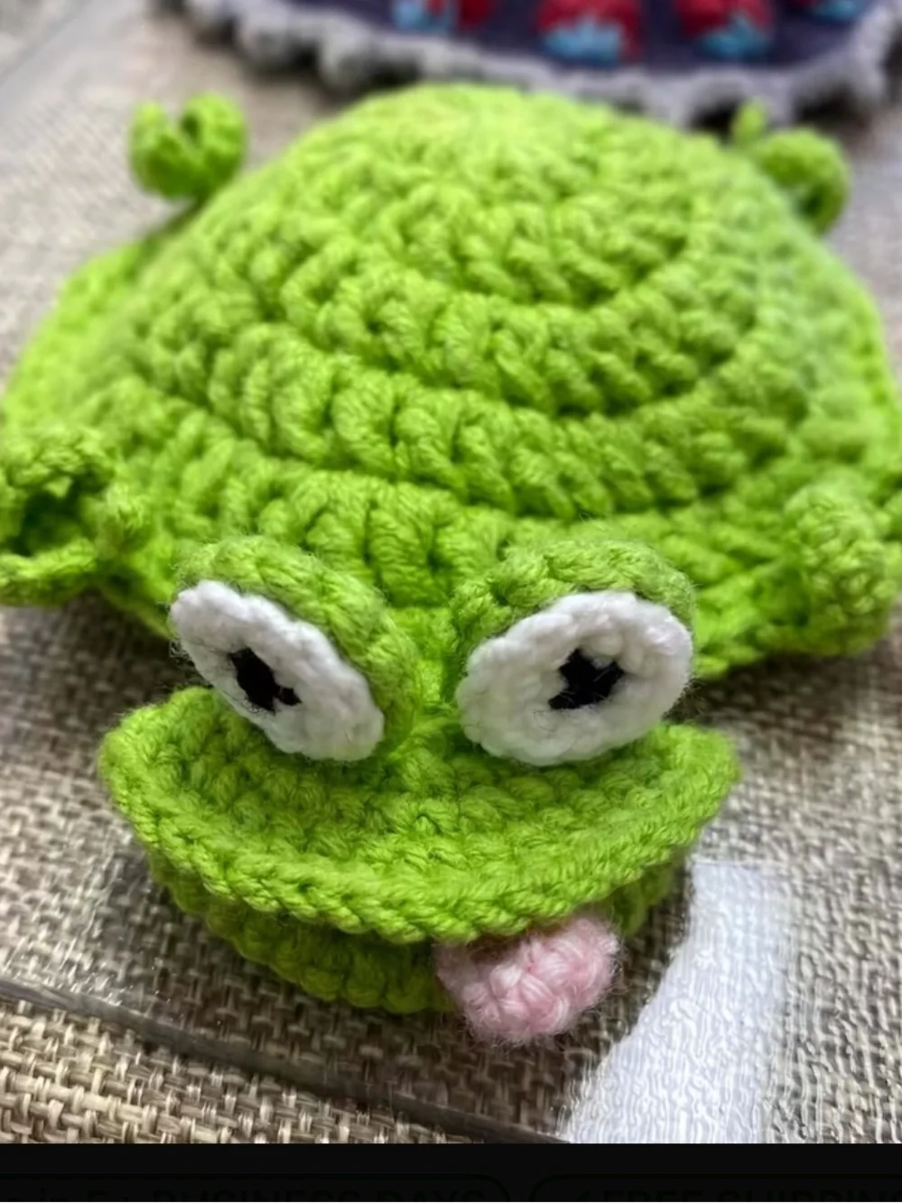 Funny Crochet Frog Coaster – New